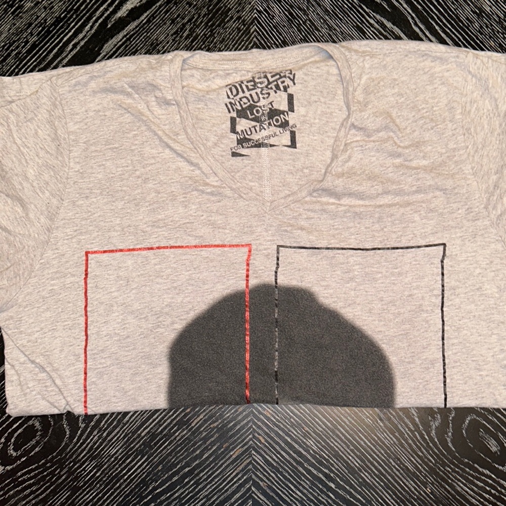 Diesel, Grey, Large, V-neck